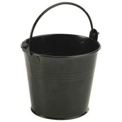 Galvanised Steel Serving Bucket 10cm Dia Black