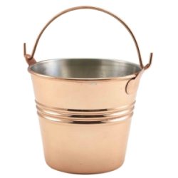 Copper Plated Serving Bucket 10cm Dia