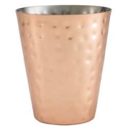 Hammered Copper Plated Conical Serving Cup 9 x 10cm