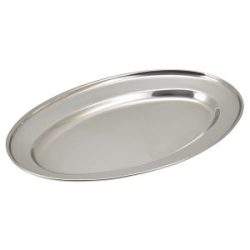 Stainless Steel Oval Flat 35cm/14"