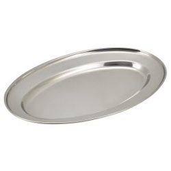 Stainless Steel Oval Flat 40.5cm/16"