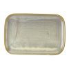 Terra Porcelain Matt Grey Rectangular Plate 34.5 x 23.5cm