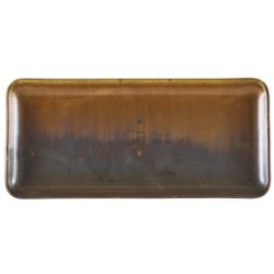 Terra Porcelain Rustic Copper Narrow Rectangular Platter 30 x 14cm