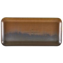 Terra Porcelain Rustic Copper Narrow Rectangular Platter 36 x 16.5cm