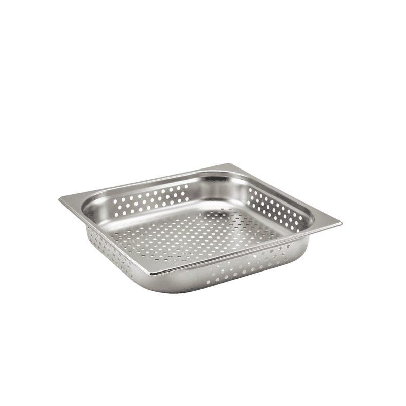 Perforated Stainless Steel Gastronorm Pan 2-3 - 65mm Deep