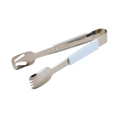 Plastic Handle Buffet Tongs White