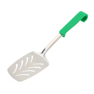 Plastic Handle Slotted Turner Green