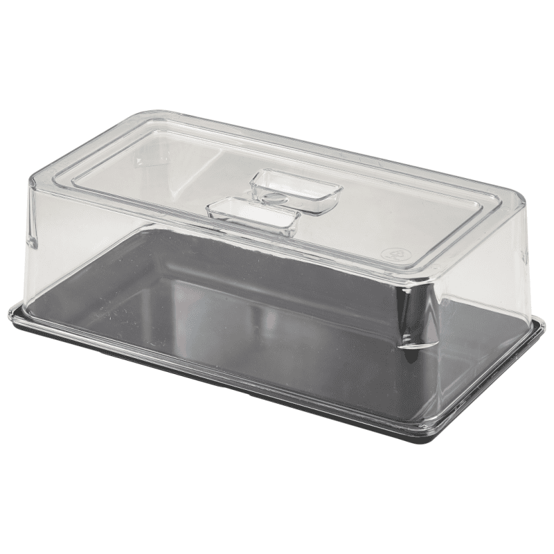 Polycarbonate Cover GN 1-3 Size with Black Platter