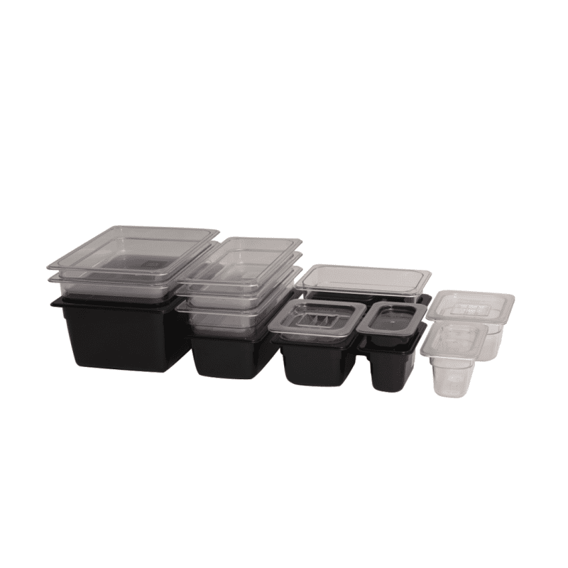 Range of polycarbonate gastronorms and lids