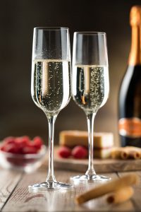 Refine Champagne Flutes with Champagne