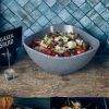 Salad served in a Grey Granite Effect Buffet Bowl