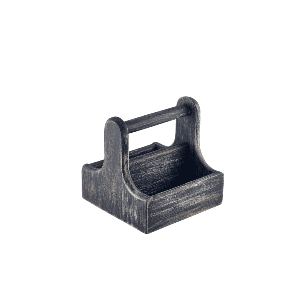 Small Black Wooden Table Caddy