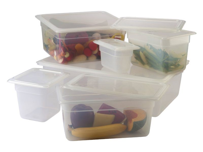 Stacked Polypropylene Gastronorm Sized Containers