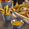 Stainless Steel Grey Ramekin containing mustard