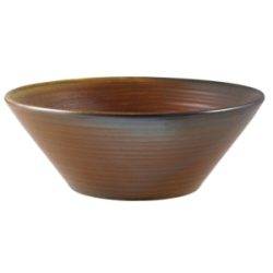 Terra Rustic Copper Porcelain Conical Bowl 16cm