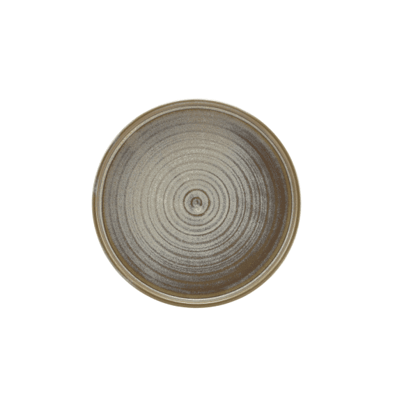 Terra Porcelain Matt Grey Low Presentation Plate 18cm