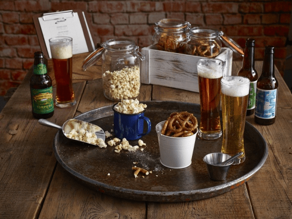 Terrine Jar filled with Popcorn in a bar setting
