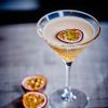 Timeless Vintage Martini Glass with drink and dried fruit