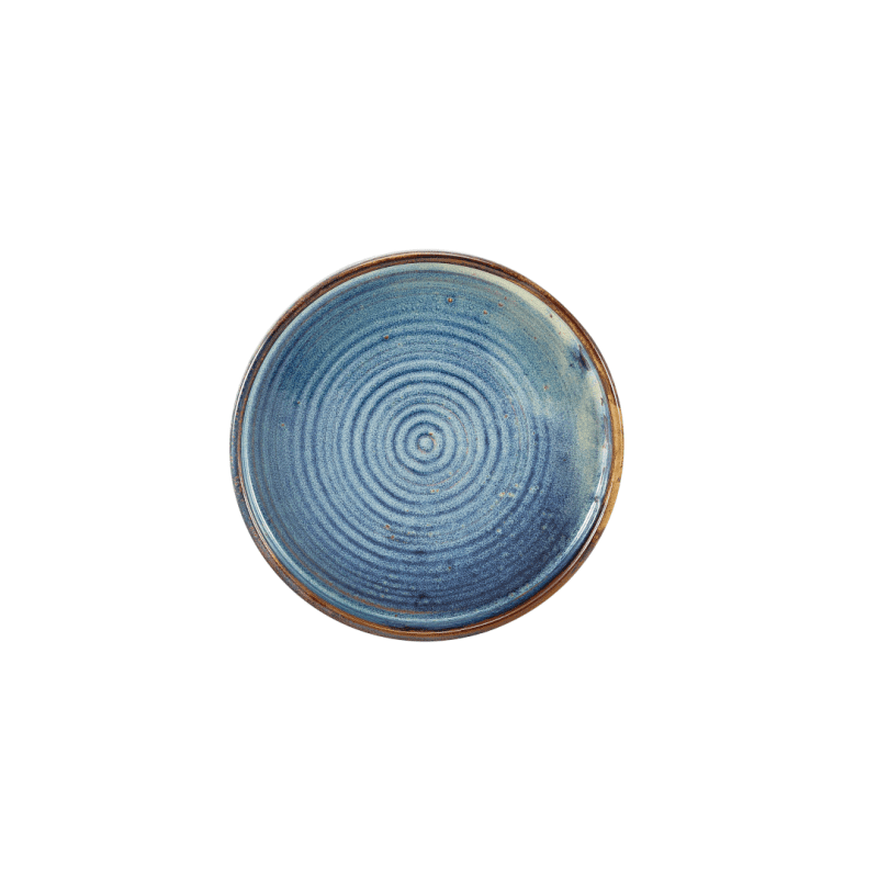 Top down view of Aqua Blue 18cm Presentation Plate