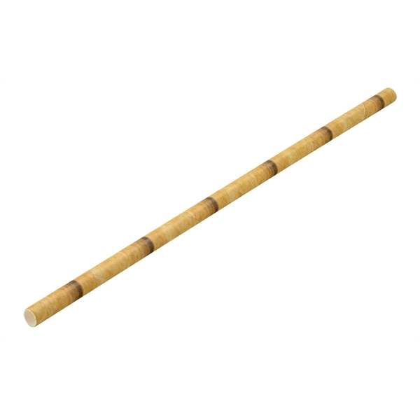 Paper Natural Bamboo Straw 8" (20cm) Box of 250