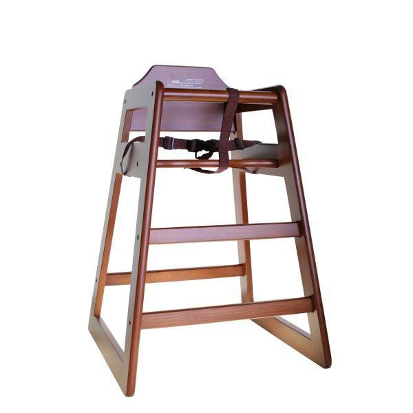 Walnut High Chair Assembled