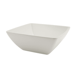 White Melamine Curved Square Bowl 26-2cm