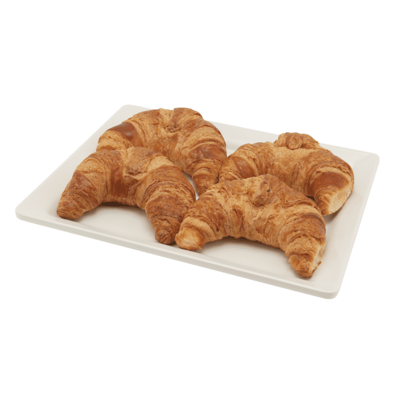 White Melamine Platter GN 1-2 size with croissants on top