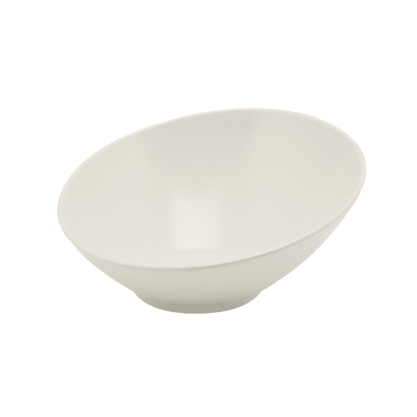 White Melamine Slanted Buffet Bowl 30X29X13cm
