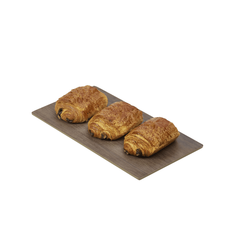 Wood Effect Melamine Platter used to display Pan au Chocolat