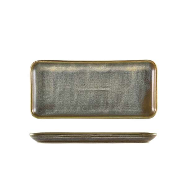 matt Grey Narrow Rectangular Platter 27 x 12-5cm