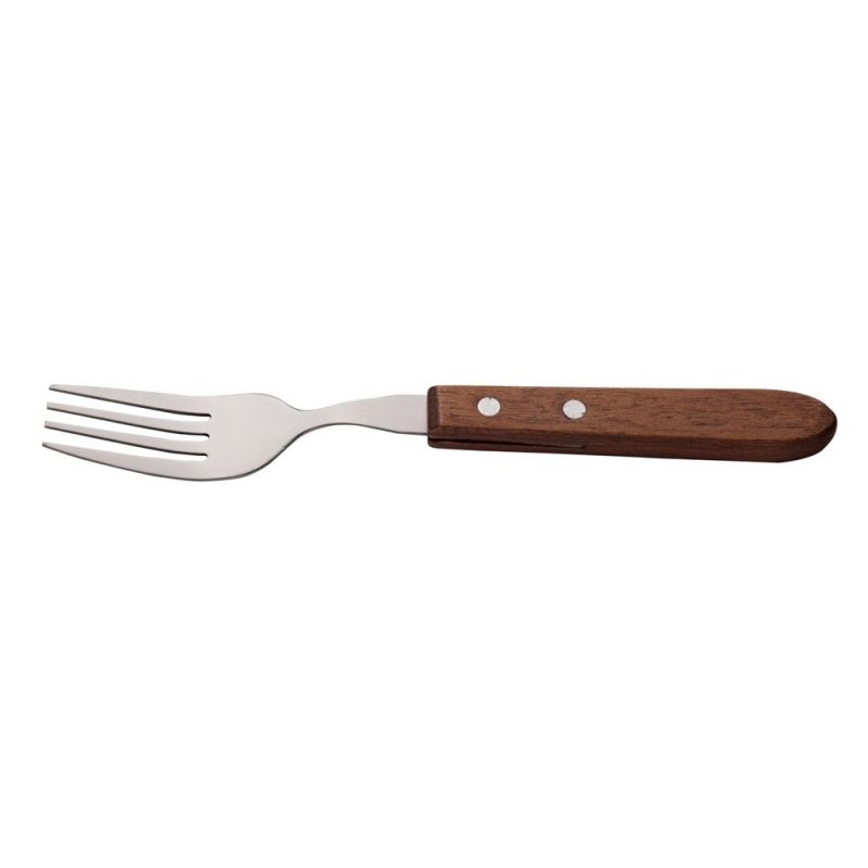 Wooden Handle Steak Fork