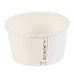12OZ WHITE BIODEGRADABLE SOUP CONTAINERS
