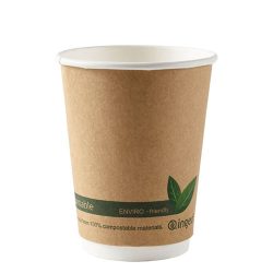 12oz Kraft Biodegradable Double Wall Cups