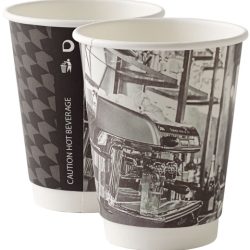 12oz Barista Mixed Design Paper Hot Drink Cup