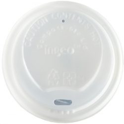 White Compostable Sip Through Lid for 8oz Disposable Cup