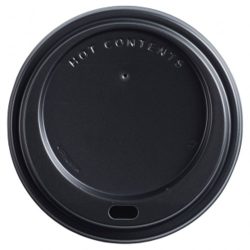 Black Domed Sip Through Lid for 10-20oz Disposable Cups