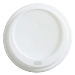 White Domed Sip Through Lid for 10 - 20oz Disposable Cups