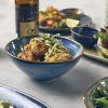 Aqua Blue Organic Bowl with food