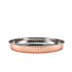 Hammered Copper Plated Presentation Plate 25cm