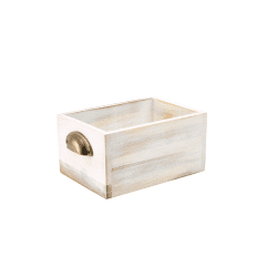 White Wash Acacia Wood Display Drawer 21-5 x 15 x 11cm