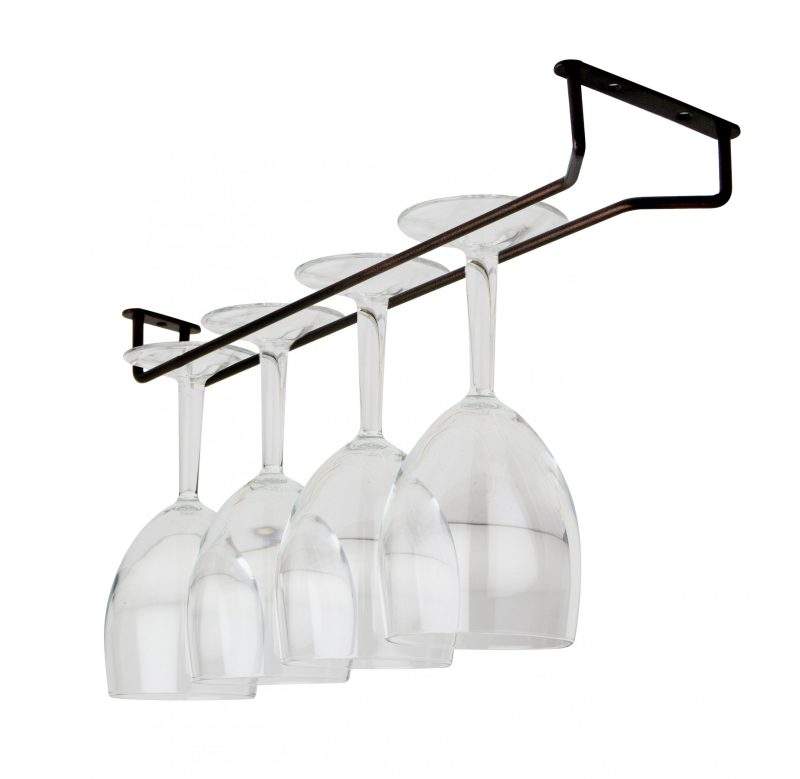 3692RU 16inch Glass Hanger Rustic Finish - with glasses (not included)