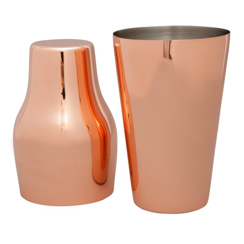 2 Piece Copper Plated Mezclar 600ml Cocktail Shaker