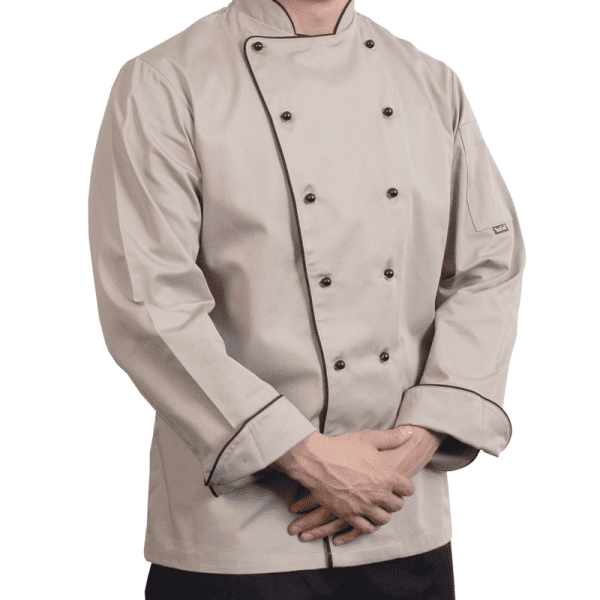 Dunkirk Grey Long Sleeve Chef Jacket