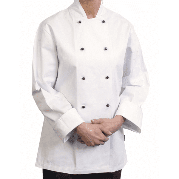 Ladies Executive Long Sleeve White Chef Jacket