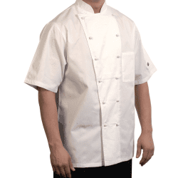 Le Royal White Short Sleeve Chef Jacket