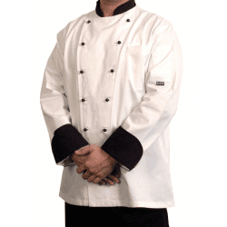 Lyon Long Sleeve White Chef Jacket