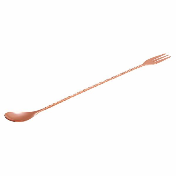 Mezclar Cocktail Spoon with Fork Copper-Plated Main Image