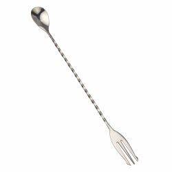 Mezclar Cocktail Spoon-with Fork Stainless Steel