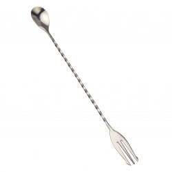 Mezclar Cocktail Spoon with Fork Stainless Steel
