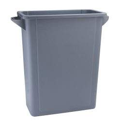 Grey slim recycling bin 65 litre
